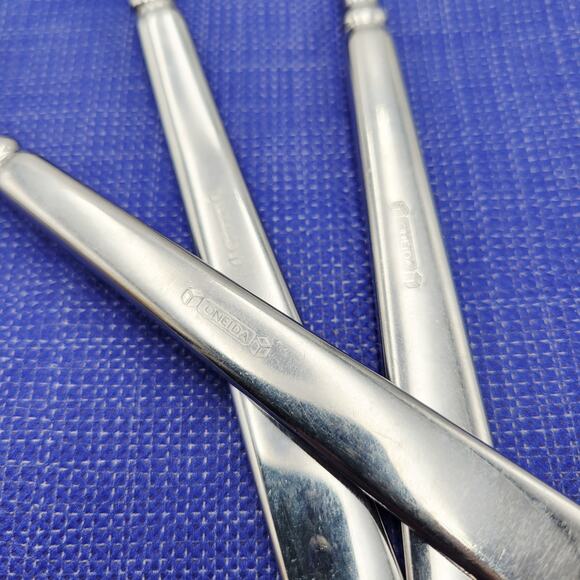 Oneida Easton Cube Set of 3 Hostess Serving Set Vintage CUBE mark - Picture 6 of 7